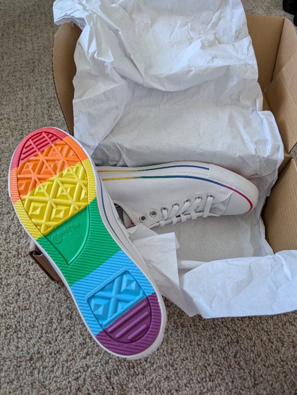 NWT Converse CTAS Pride shoes, women's size 11, mens size 9